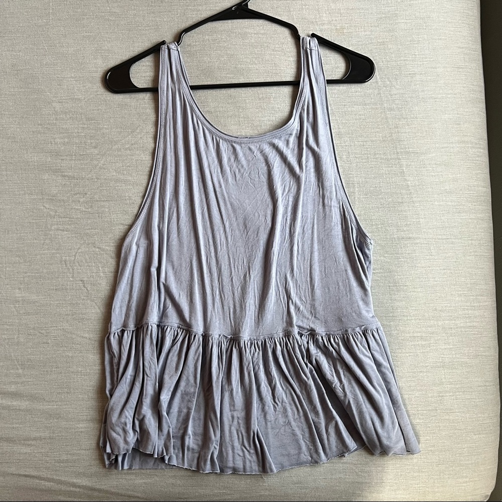 light blue tank top